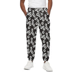 Black And White Eyeball Pattern Print Cotton Pants