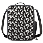 Black And White Eyeball Pattern Print Crossbody Lunch Bag