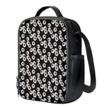 Black And White Eyeball Pattern Print Crossbody Lunch Bag