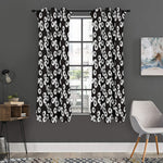 Black And White Eyeball Pattern Print Curtain