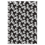 Black And White Eyeball Pattern Print Curtain