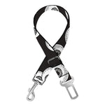 Black And White Eyeball Pattern Print Dog Seat Belt