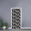 Black And White Eyeball Pattern Print Door Sticker