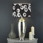 Black And White Eyeball Pattern Print Drum Lamp Shade