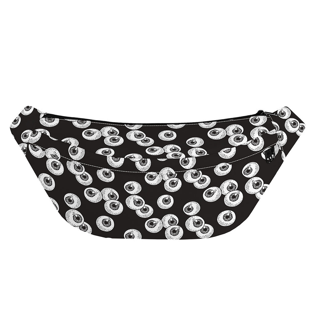 Black And White Eyeball Pattern Print Fanny Pack