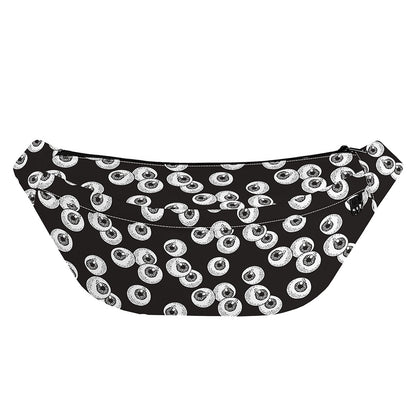 Black And White Eyeball Pattern Print Fanny Pack