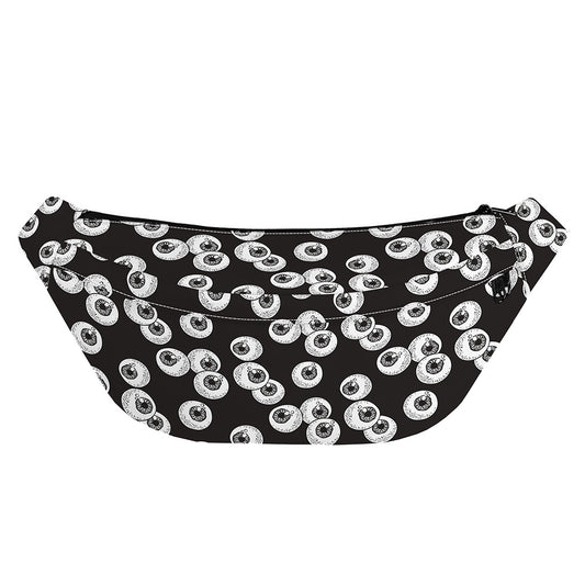 Black And White Eyeball Pattern Print Fanny Pack