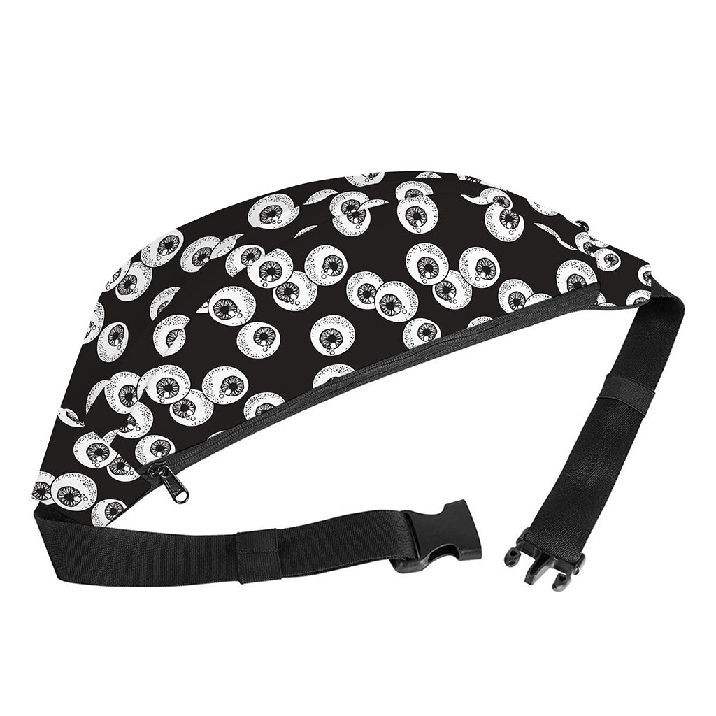 Black And White Eyeball Pattern Print Fanny Pack