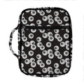 Black And White Eyeball Pattern Print Front Pocket Bible Bag