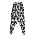 Black And White Eyeball Pattern Print Hammer Pants