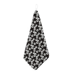 Black And White Eyeball Pattern Print Hand Towel