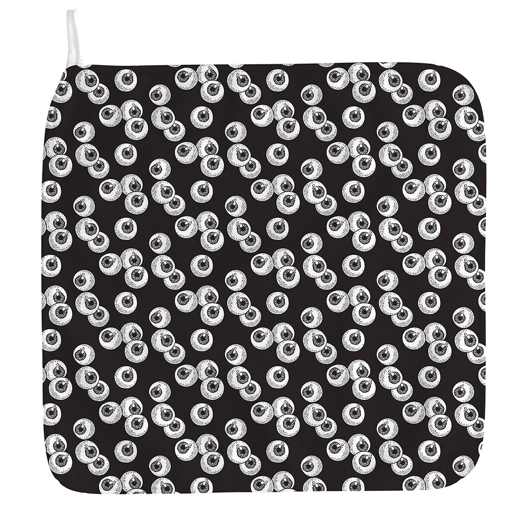 Black And White Eyeball Pattern Print Hand Towel