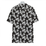 Black And White Eyeball Pattern Print Hawaiian Shirt