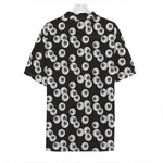 Black And White Eyeball Pattern Print Hawaiian Shirt