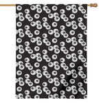 Black And White Eyeball Pattern Print House Flag