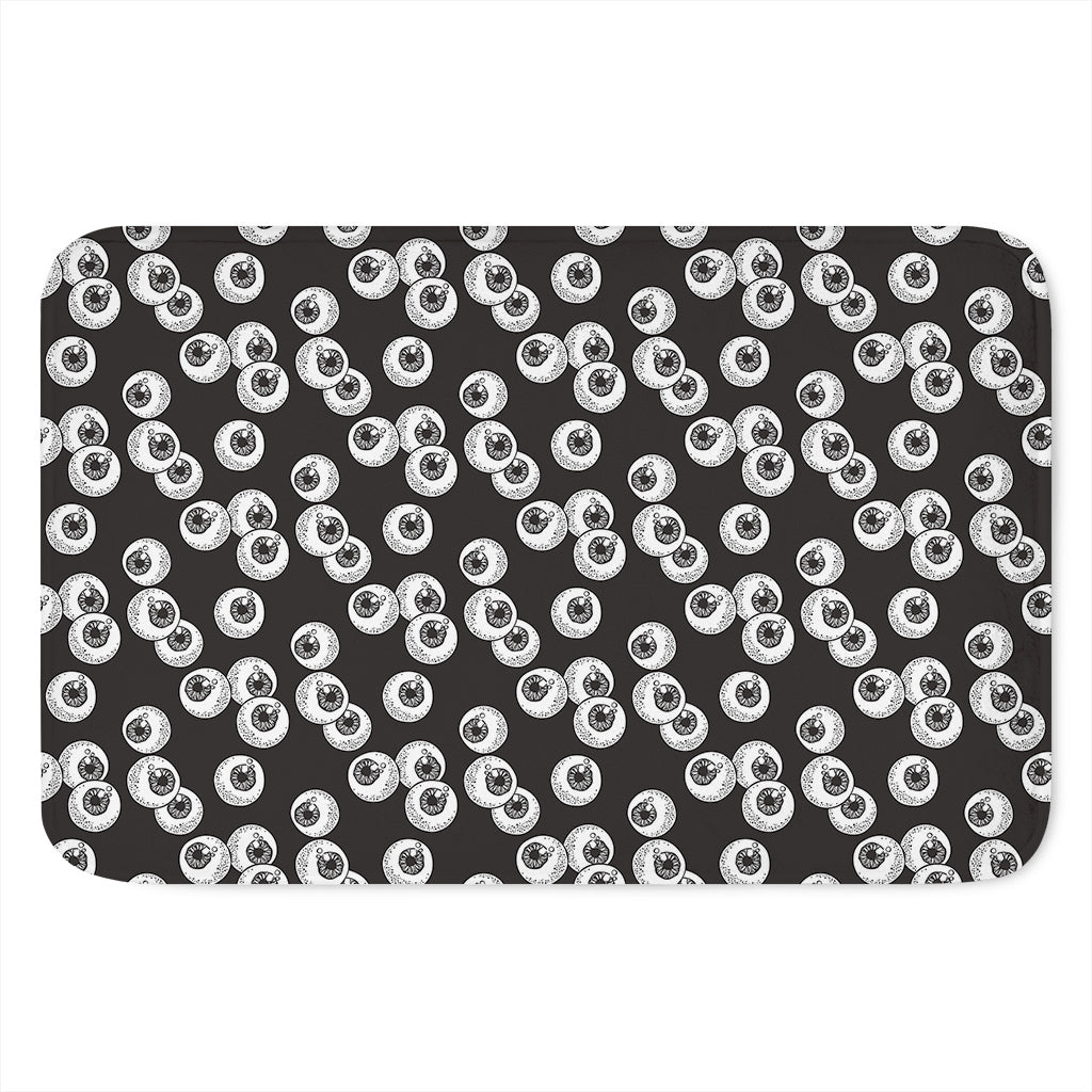 Black And White Eyeball Pattern Print Indoor Door Mat