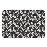 Black And White Eyeball Pattern Print Indoor Door Mat