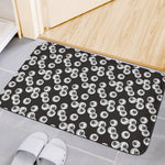 Black And White Eyeball Pattern Print Indoor Door Mat