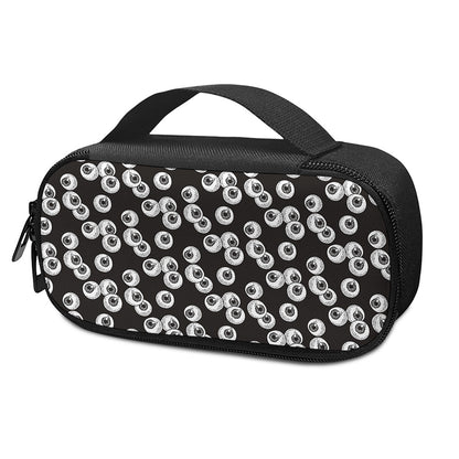 Black And White Eyeball Pattern Print Insulin Cooler Travel Case