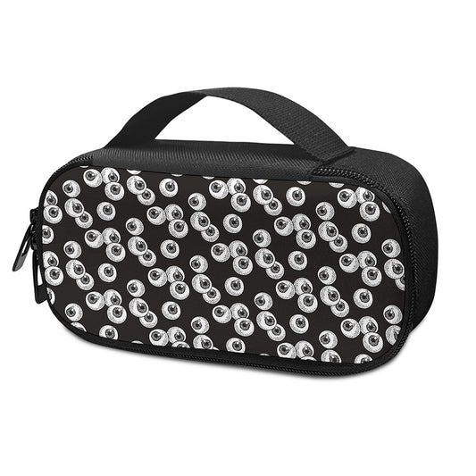 Black And White Eyeball Pattern Print Insulin Cooler Travel Case