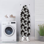 Black And White Eyeball Pattern Print Ironing Board Cover