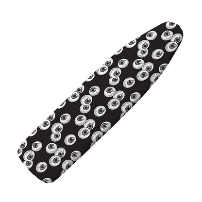 Black And White Eyeball Pattern Print Ironing Board Cover