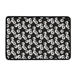 Black And White Eyeball Pattern Print Kitchen Mat