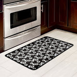 Black And White Eyeball Pattern Print Kitchen Mat