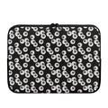Black And White Eyeball Pattern Print Laptop Sleeve