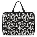 Black And White Eyeball Pattern Print Laptop Sleeve With Handle