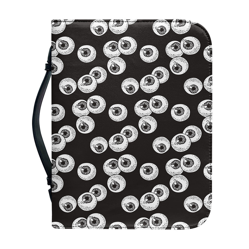Black And White Eyeball Pattern Print Leather Bible Cover