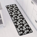 Black And White Eyeball Pattern Print Long Kitchen Mat