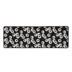 Black And White Eyeball Pattern Print Long Kitchen Mat
