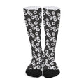 Black And White Eyeball Pattern Print Long Socks