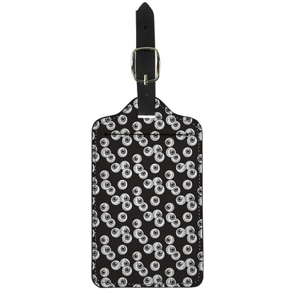 Black And White Eyeball Pattern Print Luggage Tag