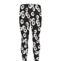 Black And White Eyeball Pattern Print Men's Leggings