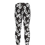 Black And White Eyeball Pattern Print Men's leggings