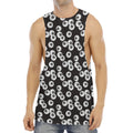 Black And White Eyeball Pattern Print Men's Muscle Tank Top