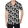 Black And White Eyeball Pattern Print Men's Shirt