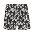 Black And White Eyeball Pattern Print Men's Athletic Shorts
