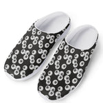 Black And White Eyeball Pattern Print Mesh Casual Shoes