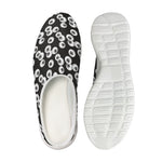 Black And White Eyeball Pattern Print Mesh Casual Shoes
