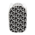 Black And White Eyeball Pattern Print Mesh Laundry Hamper