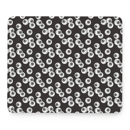 Black And White Eyeball Pattern Print Mouse Pad