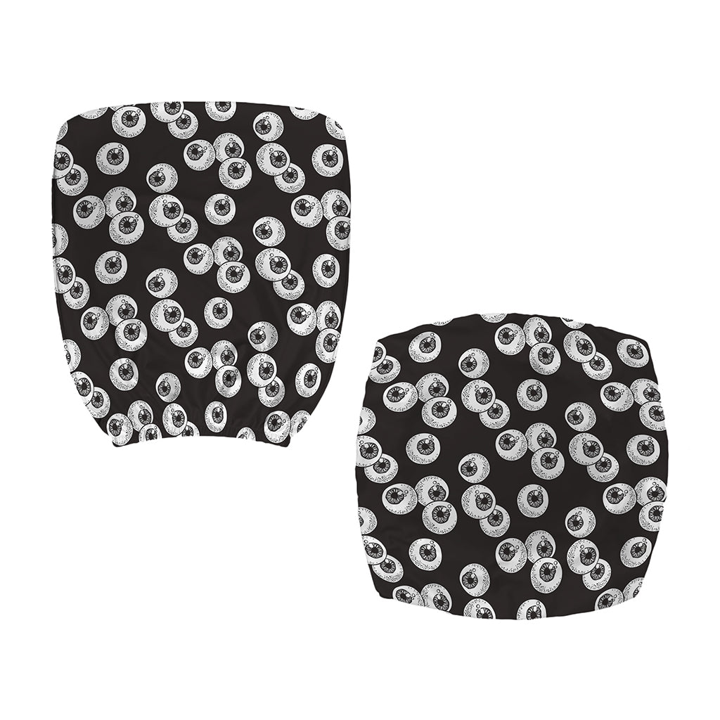 Black And White Eyeball Pattern Print Office Chair Cover
