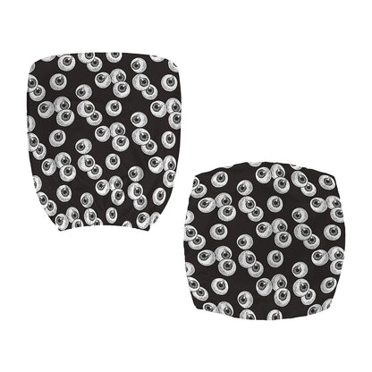 Black And White Eyeball Pattern Print Office Chair Cover
