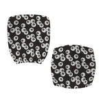 Black And White Eyeball Pattern Print Office Chair Cover