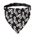 Black And White Eyeball Pattern Print Over The Collar Dog Bandana