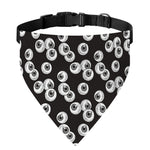 Black And White Eyeball Pattern Print Over The Collar Dog Bandana