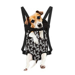 Black And White Eyeball Pattern Print Pet Carrier Backpack